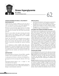 Stress Hyperglycemia - The Association of Physicians of India