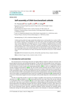 Self-assembly of DNA-functionalized colloids