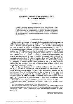 A MODIFICATION OF SHELAH`S ORACLE