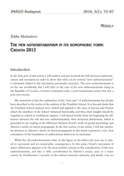 The new authoritarianism in its homophobic form: Croatia 2013