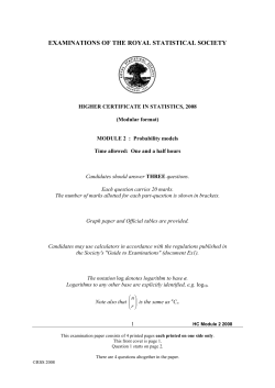 Module 2 - The Royal Statistical Society