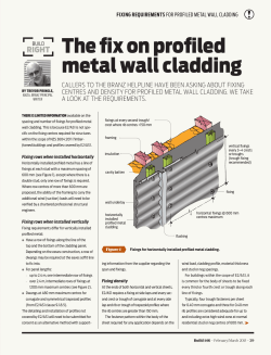 The fix on profiled metal wall cladding