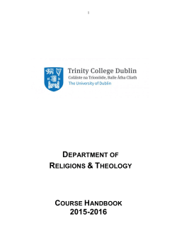 Handbook 2015-16 - Trinity College Dublin