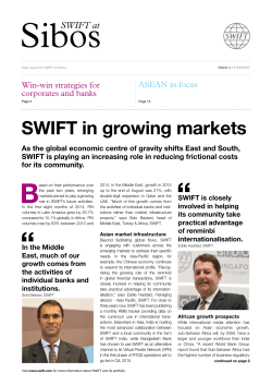 SWIFT in growing markets
