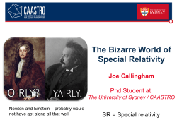 The Bizarre World of Special Relativity