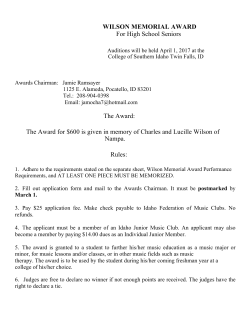 Application - Idaho Federation of Music Clubs
