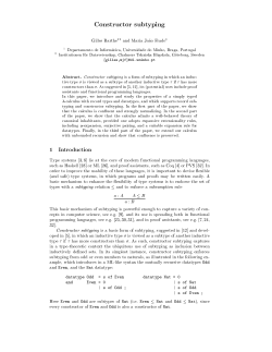 Constructor subtyping - HASLab