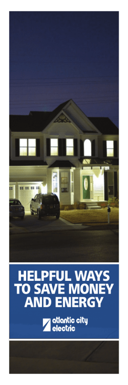 helpful ways to save money and energy