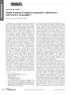 Double Emulsion-Templated Nanoparticle Colloidosomes with