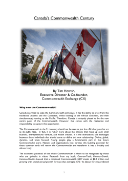 Canada`s Commonwealth Century