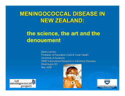 MENINGOCOCCAL DISEASE IN NEW ZEALAND