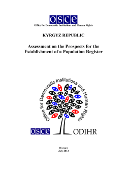 Population Registration in Kyrgyzstan