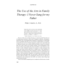 The Use of the Arts in Family Therapy: I Never Sang for my Father