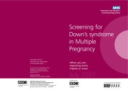 Screening for Down`s syndrome in Multiple Pregnancy