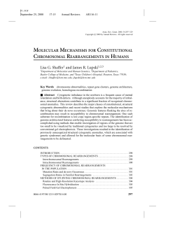 MOLECULAR MECHANISMS FOR CONSTITUTIONAL
