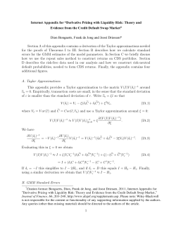 Section A of this appendix contains a derivation of the Taylor