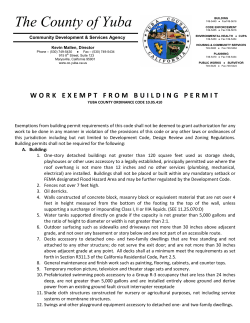 Work Exempt from Building Permits