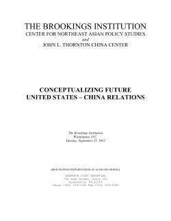 Transcript - Brookings Institution