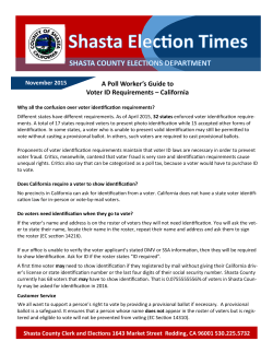 A Poll Worker`s Guide to Voter ID Requirements &ndash; California