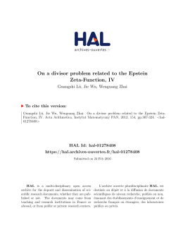 On a divisor problem related to the Epstein Zeta-Function, IV