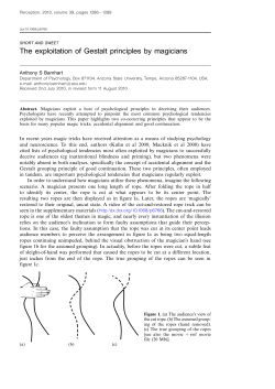 The exploitation of Gestalt principles by magicians