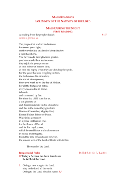 Mass Readings for the Solemnity of the Nativity of the Lord