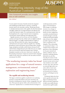 Weathering intensity map of the Australian continent