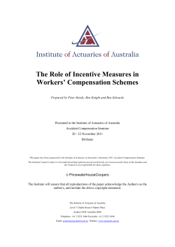 The Role of Incentive Measures in Workers