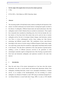 On the origin of the signals observed across the seismic