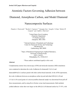 Atomistic Origins of Adhesion for Diamond Surfaces