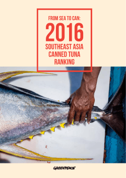 From sea to can: 2016 Southeast Asia Canned Tuna Ranking
