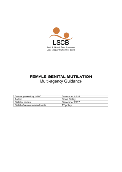 FEMALE GENITAL MUTILATION Multi-agency Guidance
