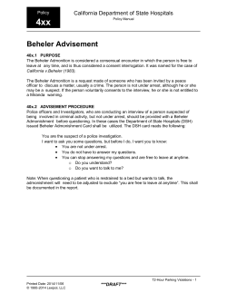Beheler Advisement