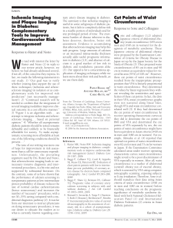 Ischemia Imaging and Plaque Imaging in Diabetes