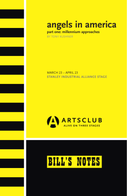 bill`s notes - Arts Club Theatre Company