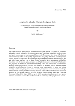 A reexamination of aid allocation criteria