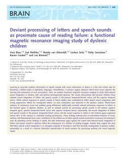 Deviant processing of letters and speech sounds as proximate