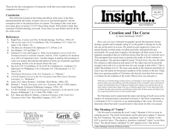 Creation and The Curse