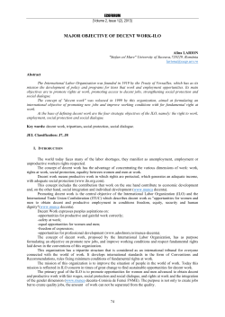major objective of decent work-ilo