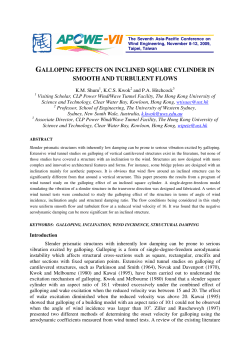 galloping effects on inclined square cylinder in smooth and