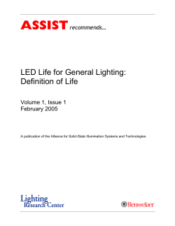 LED Life for General Lighting: Definition of Life
