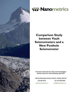 Comparison Study between Vault Seismometers and