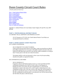 Dunn County Circuit Court Rules
