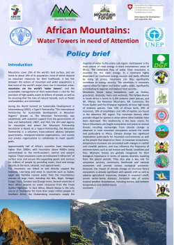 African Mountains - Mountain Partnership