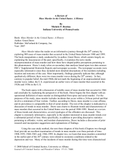 A Review of Mass Murder in the United States: A History