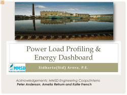 Jones Island Power Load Profiling