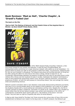 Book Reviews: `Mad as Hell`, `Charlie Chaplin`