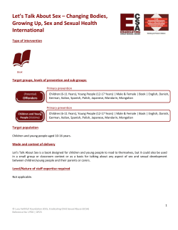 Let`s Talk About Sex - Lucy Faithfull Foundation