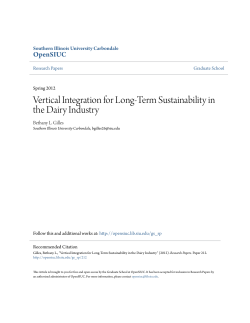 Vertical Integration for Long-Term Sustainability in the