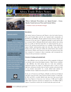 Africa Trade Policy Notes